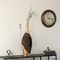 27-Inch Fiberglass Vintage Farmhouse Floor Vase, Boho Wedding Centerpiece - Unique Black and Gold Rustic Design Tall Vase - Perfect Decoration for Living Room, Bedroom, Entryway, Hallway and Kitchen